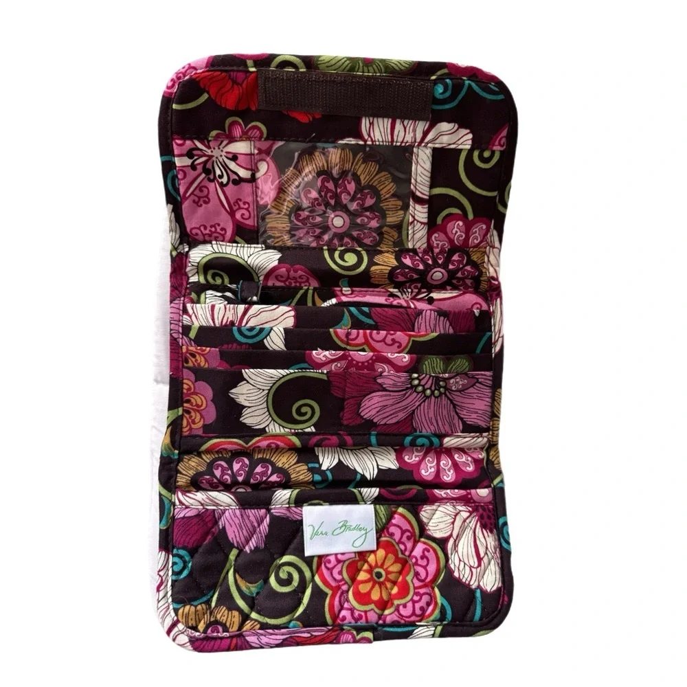 Vera Bradley Symphony In Hue Tab Wallet Retired Floral Pattern 8” Boho Hippie - Picture 3 of 3